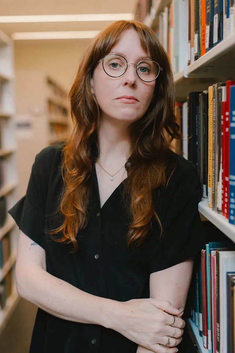 author headshots by charlottesville photographer leah o'connell at uva library